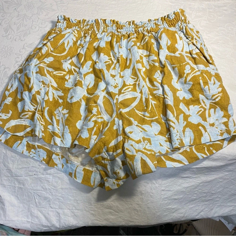 NEW Ava & Viv Linen Shorts Floral Print Loose Fit relaxed Flowy Summer Short 2X - Picture 6 of 10